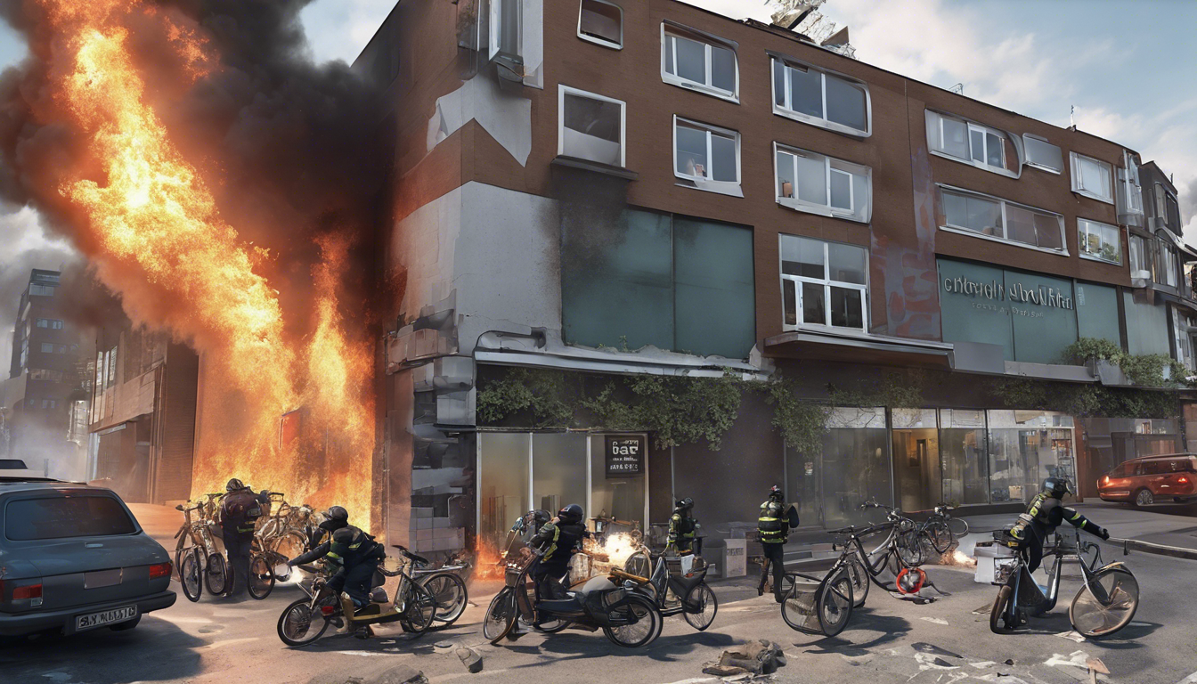 un incendie dans un magasin de vélos électriques provoque l'évacuation d'un complexe d'appartements situé près du centre-ville animé - daily mail. découvrez les détails de cet événement.