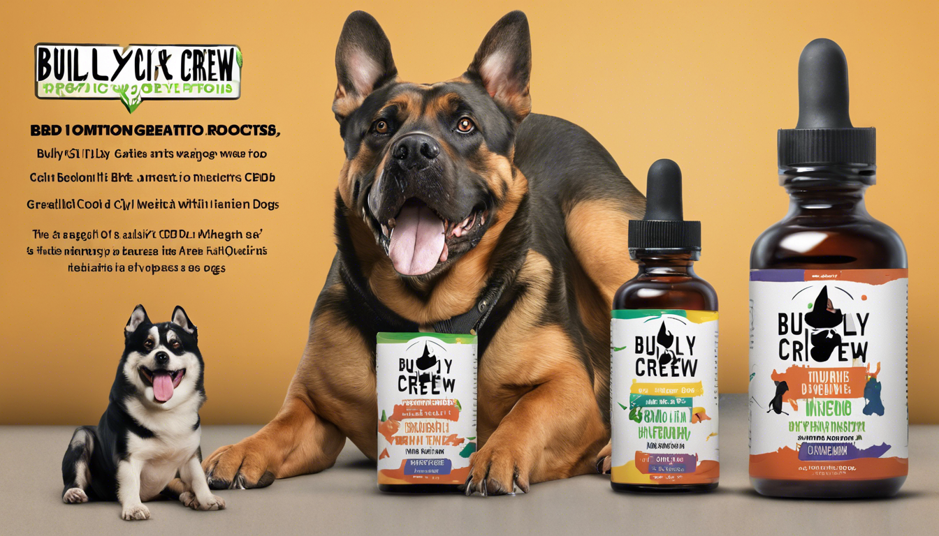 découvrez la gamme innovante de produits d'huile de cbd pour chiens de bully crew cbd