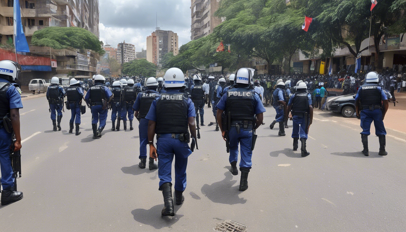 découvrez l'impressionnante présence policière dans le centre-ville en prévision de manifestations prévues grâce au star kenya.