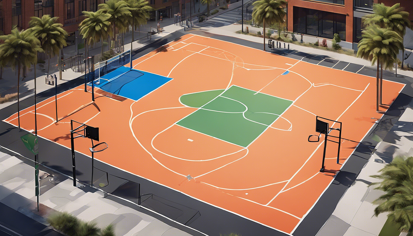 découvrez le nouveau terrain de basket et de pickleball 3x3 gratuit qui a ouvert cet été dans le centre-ville de perth. un lieu idéal pour les amateurs de sport et de convivialité !