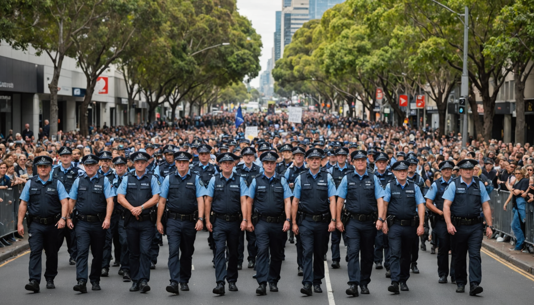des milliers de manifestants se rassemblent dans le centre de melbourne pour défendre les droits des policiers. cet événement marquant met en lumière les enjeux de la sécurité publique et le soutien aux forces de l'ordre. découvrez les revendications et l'impact de cette mobilisation.