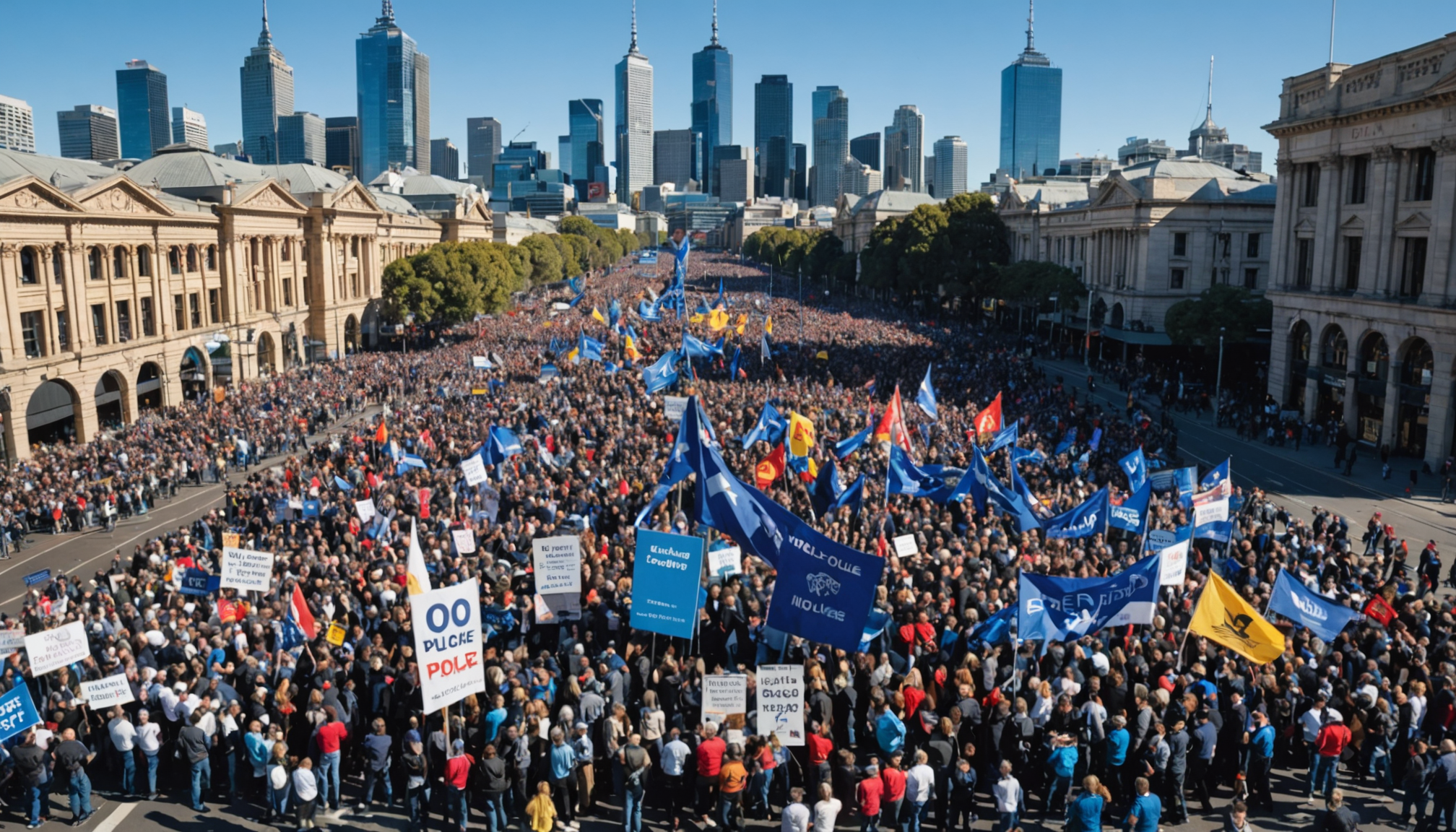 des milliers de manifestants se réunissent dans le centre de melbourne pour défendre les droits des policiers, une démonstration de soutien et d'engagement pour leur reconnaissance et leur sécurité. rejoignez-nous pour comprendre les enjeux de cette mobilisation.